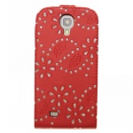 Bling diamond pu leather case