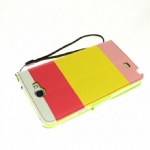 Colorful Strip wallet leather case for N7100